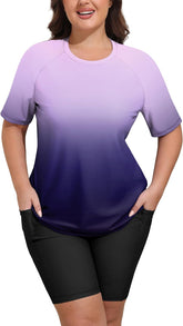 Arolina Rash Guard for Women 2 Piece Swimsuits UPF 50 Swim Shirts with Boyshorts Modest Bathing Suit Swimwear