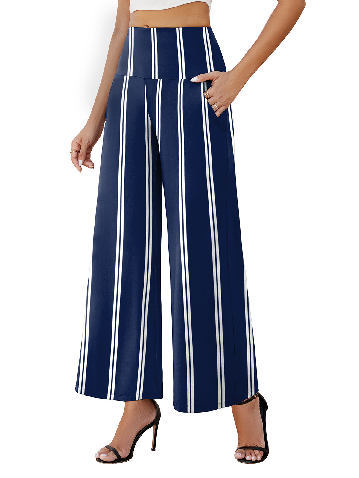 Women's Stretchy Wide Leg Palazzo Lounge Pants