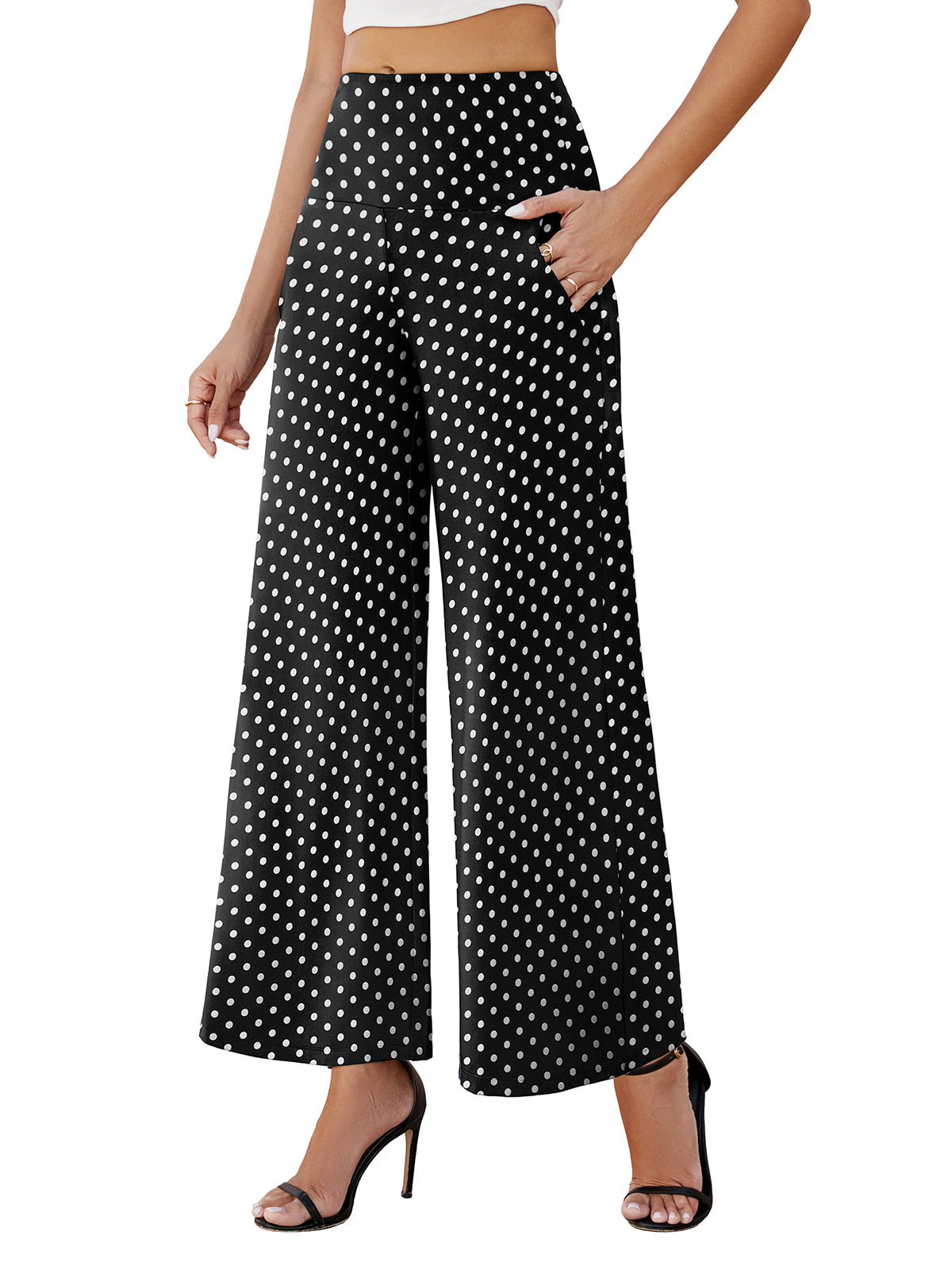 Women's Stretchy Wide Leg Palazzo Lounge Pants