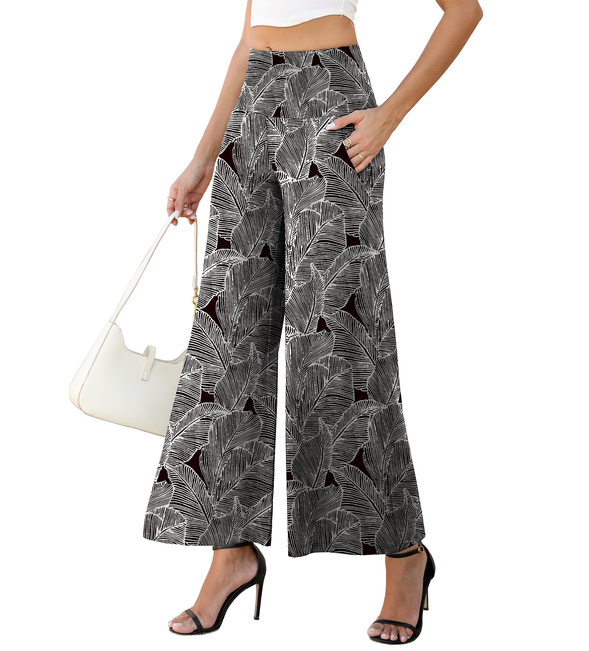 Women's Stretchy Wide Leg Palazzo Lounge Pants