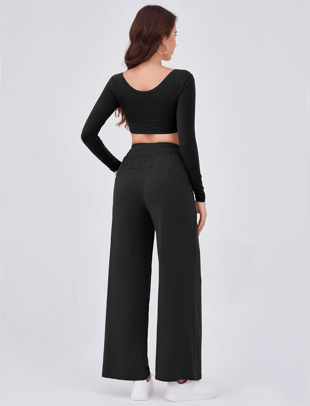 Arolina Women's Wide Leg Pants Casual High Waist Drawstring Palazzo Pants Flowy Drapey Lounge Sweatpants with Pockets