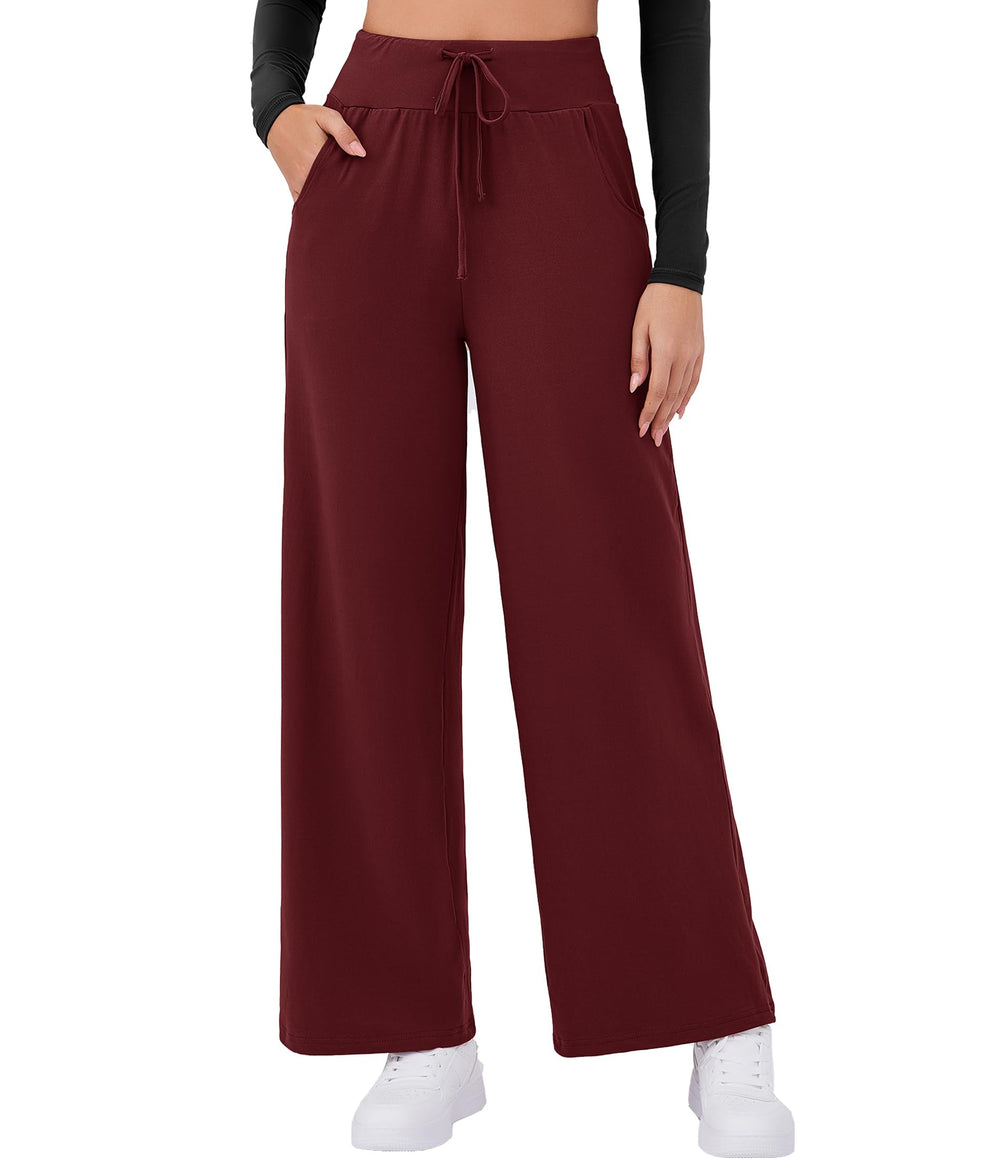 Arolina Women's Wide Leg Pants Casual High Waist Drawstring Palazzo Pants Flowy Drapey Lounge Sweatpants with Pockets