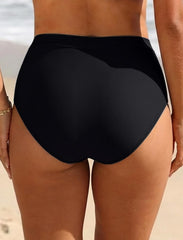 Arolina Womens High Waisted Bikini BottomsTummy Control Swim Bottom Ruched Full Coverage Retro Bathing Suit Bottoms
