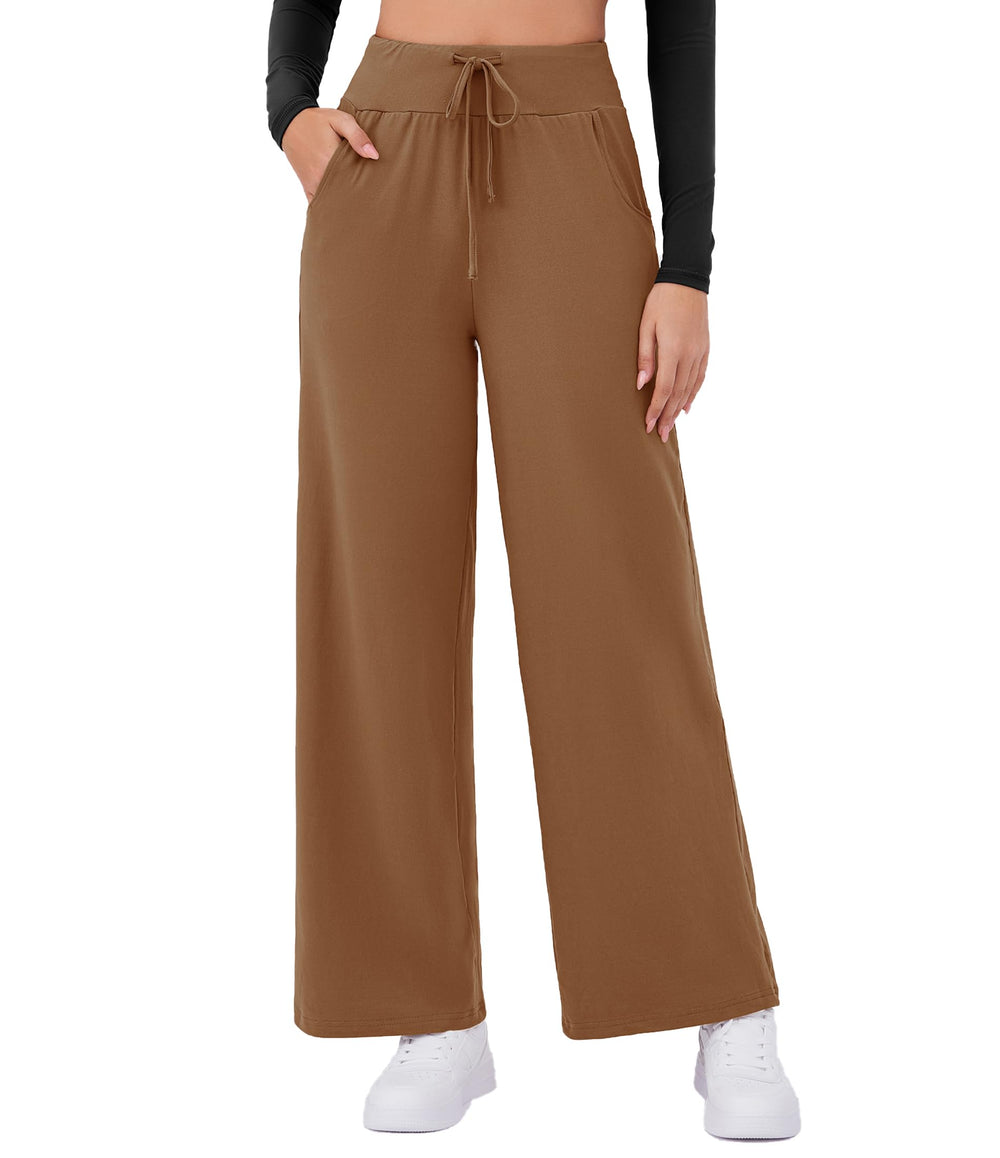 Arolina Women's Wide Leg Pants Casual High Waist Drawstring Palazzo Pants Flowy Drapey Lounge Sweatpants with Pockets