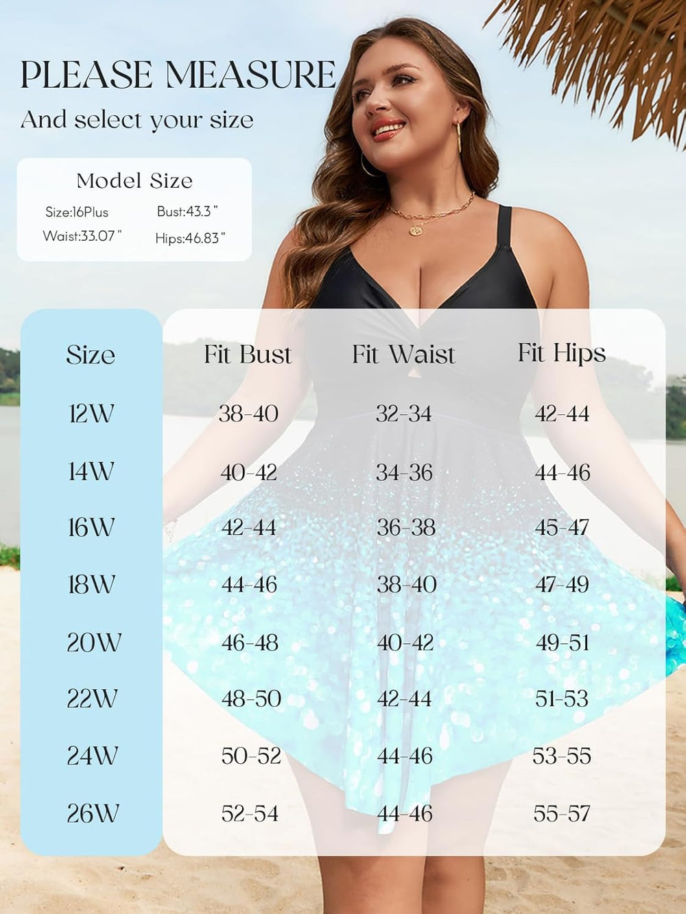 Arolina Plus Size Bathing Suit for Women Swim Dress Tummy Control Swimsuits Two Piece Flowy Tankini with Shorts