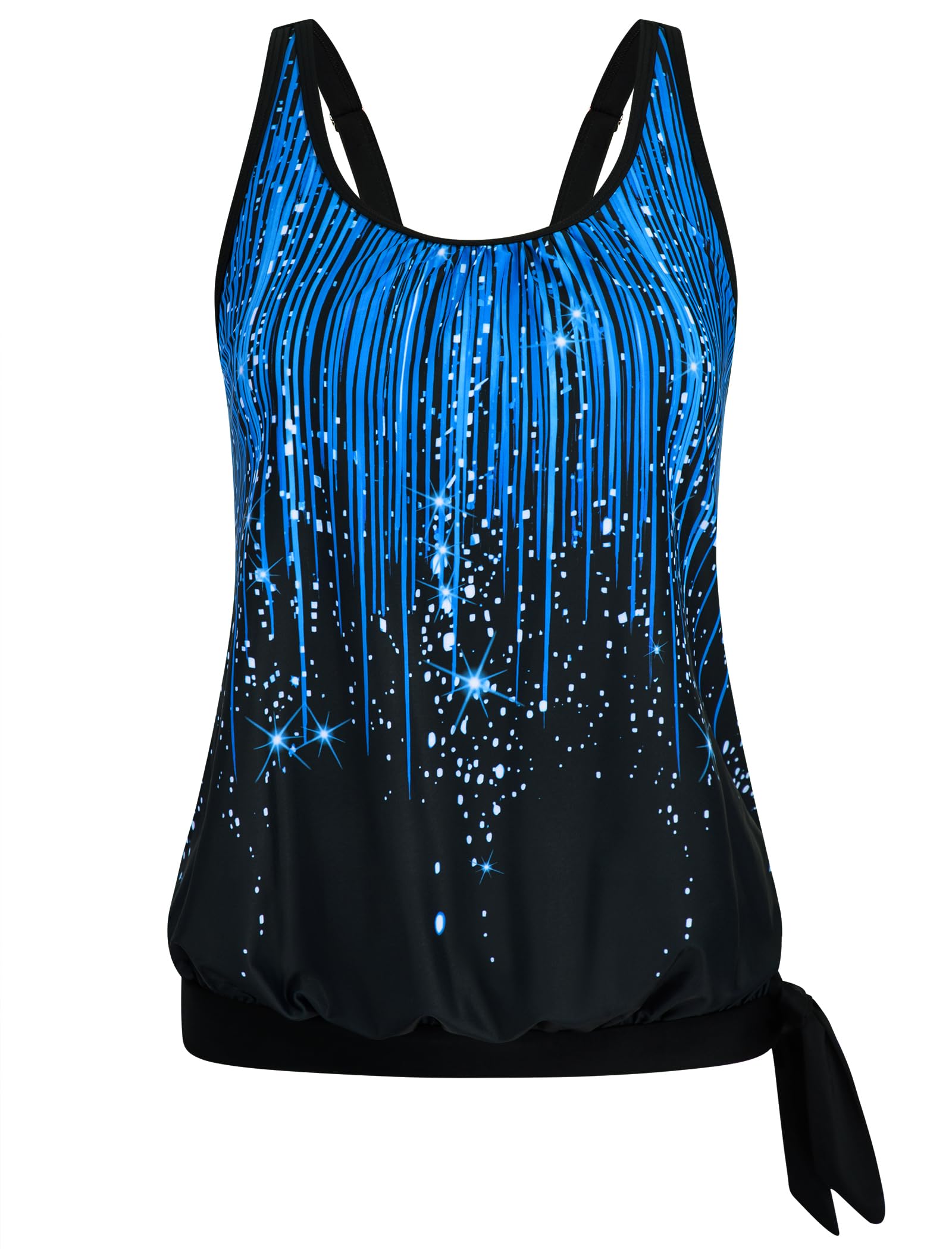 Arolina Tankini Tops for Women Modest Swim Tops Only Bathing Suit with Side Straps No Bottom (S-22W)