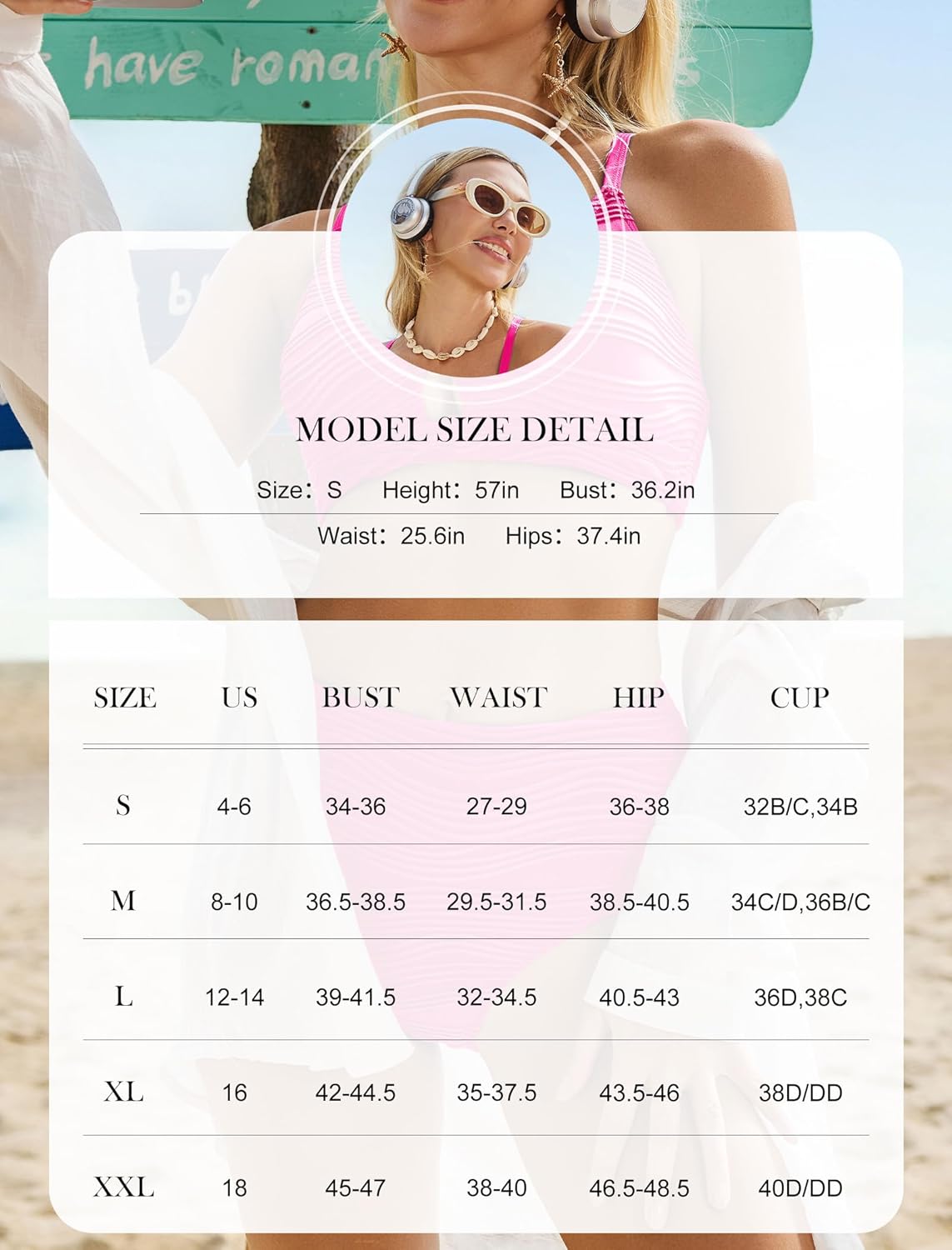 Arolina 2 Piece Bikini Set High Waisted Textured Swimsuit U-Wire Cutout 2026 Summer Beach Swim Bathing Suit