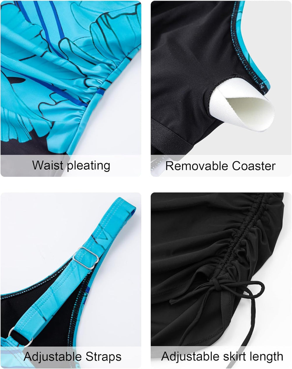 Arolina Womens Tankini Swimsuits with Skirt Bathing Suits Two Piece Tummy Control Swimsuits Ladies Swimwear