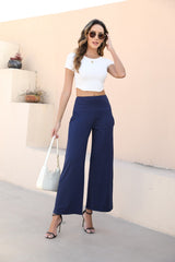 Women's Stretchy Wide Leg Palazzo Lounge Pants