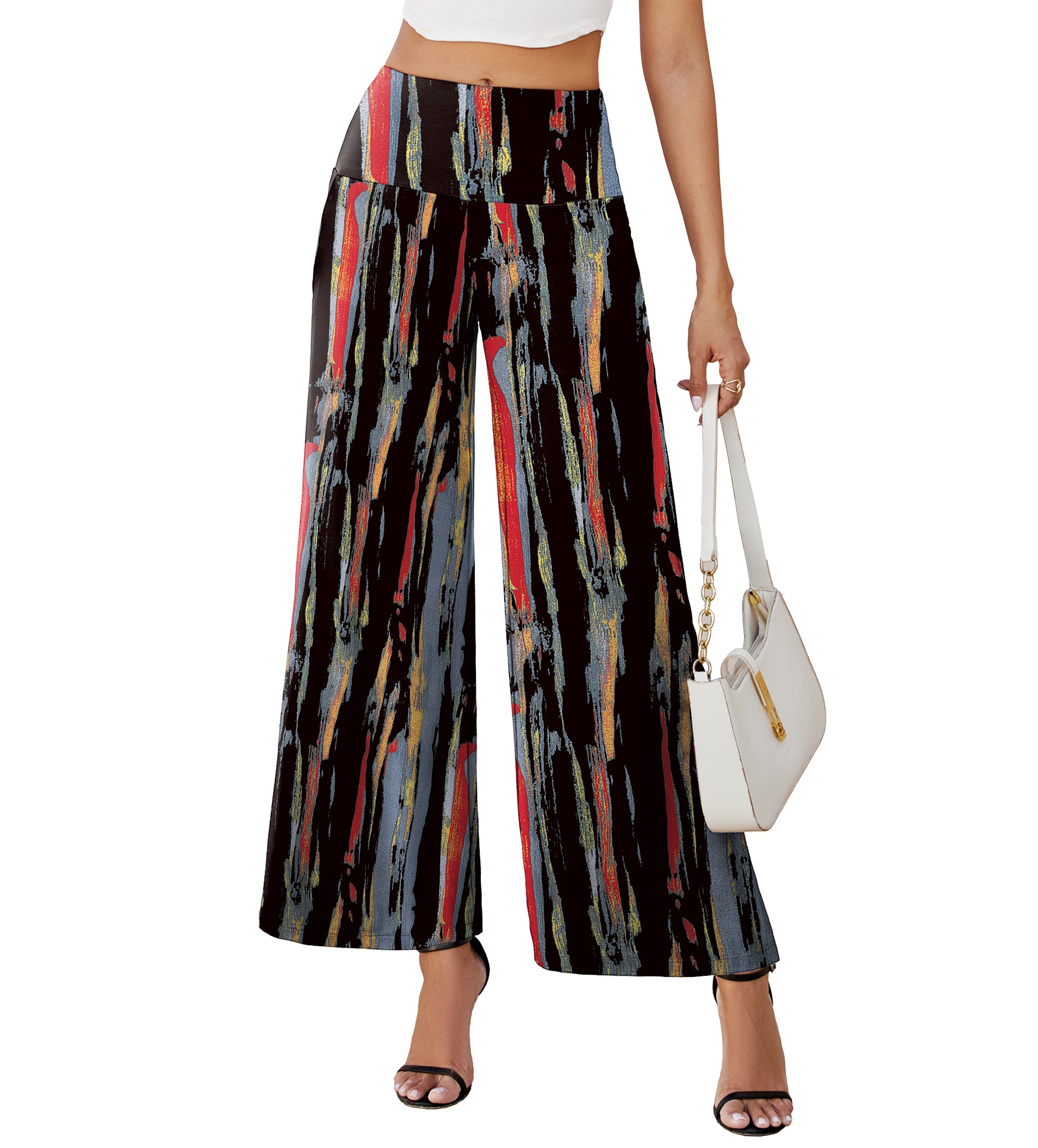 Women's Stretchy Wide Leg Palazzo Lounge Pants