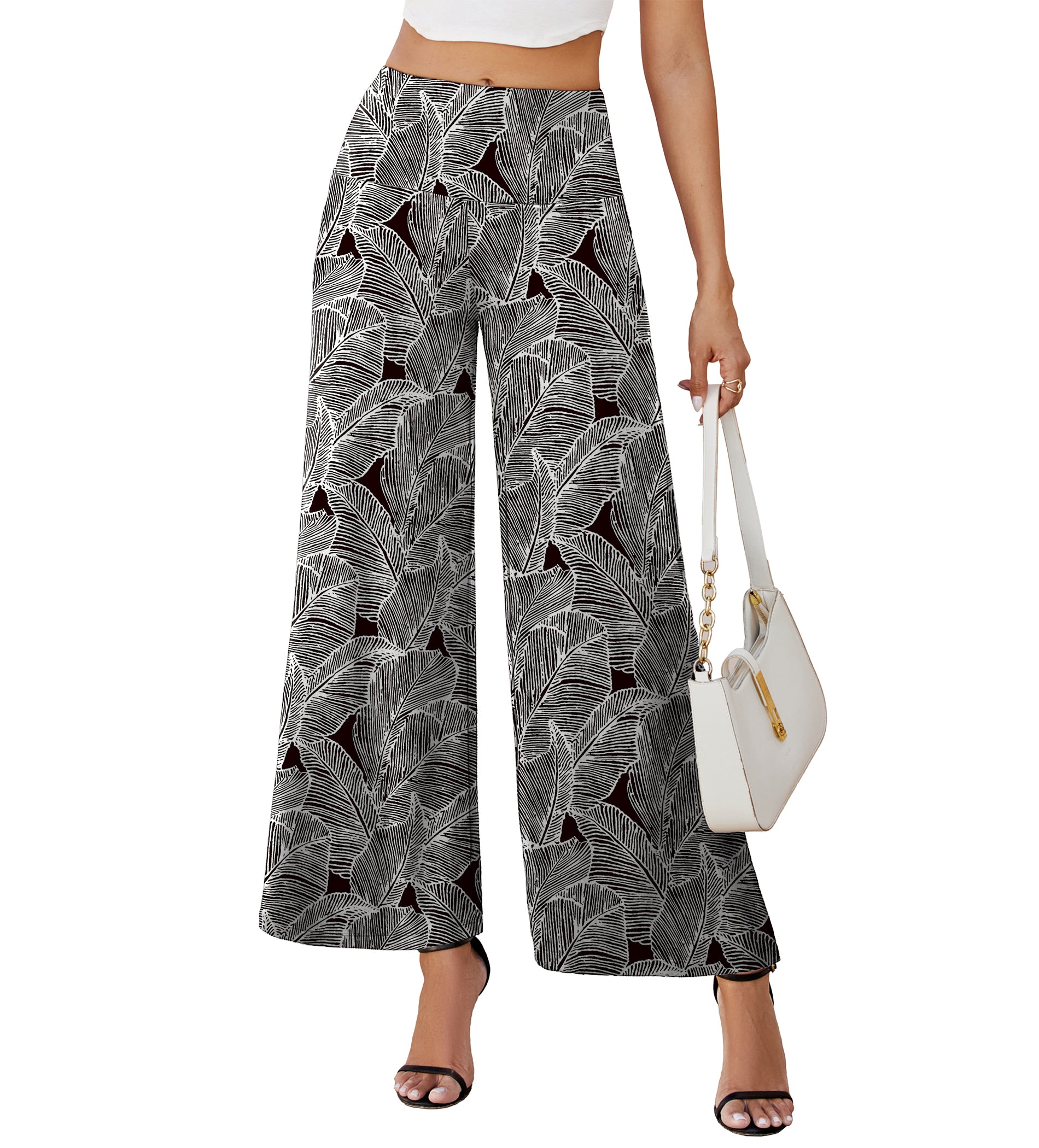 Women's Stretchy Wide Leg Palazzo Lounge Pants