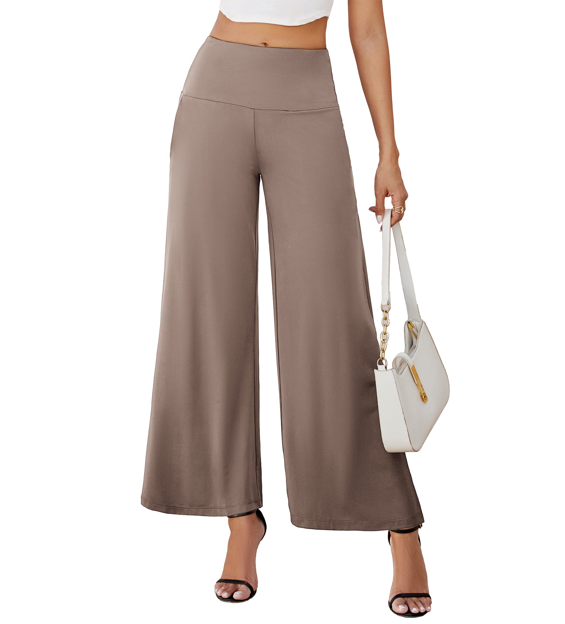 Women's Stretchy Wide Leg Palazzo Lounge Pants