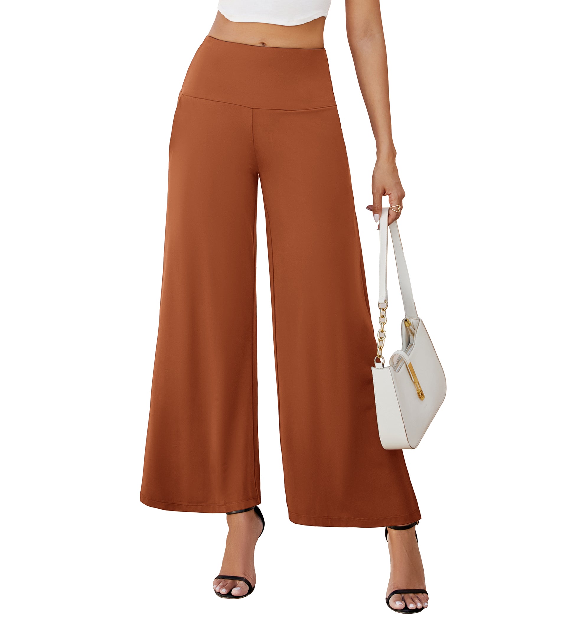 Women's Stretchy Wide Leg Palazzo Lounge Pants