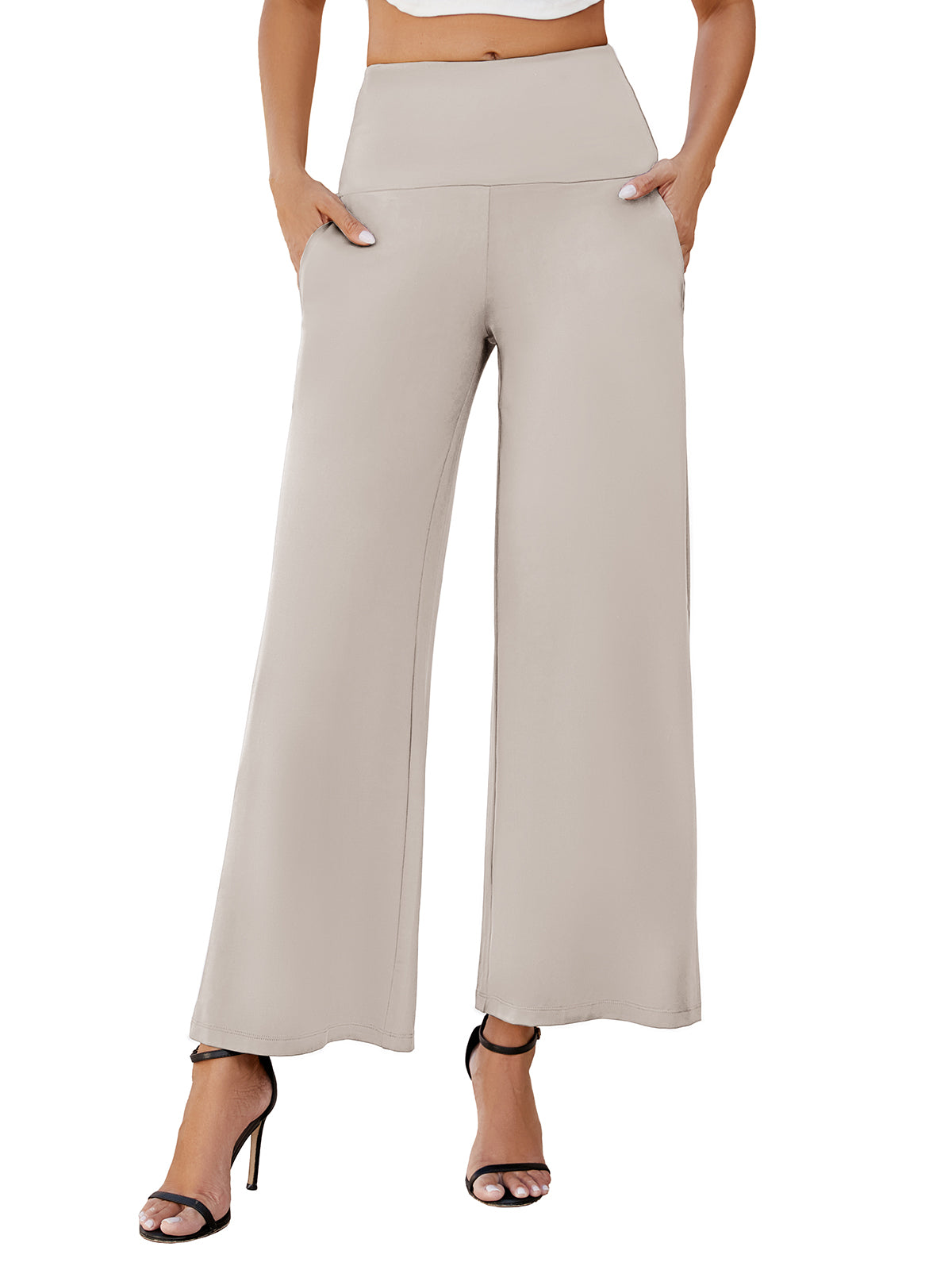 Women's Stretchy Wide Leg Palazzo Lounge Pants