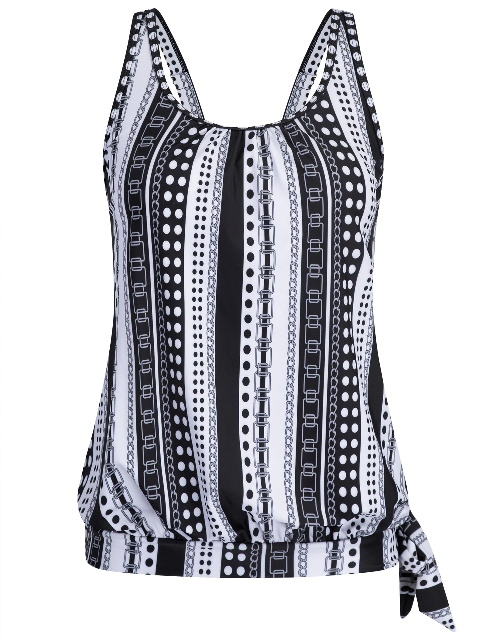 Arolina Tankini Tops for Women Modest Swim Tops Only Bathing Suit with Side Straps No Bottom (S-22W)