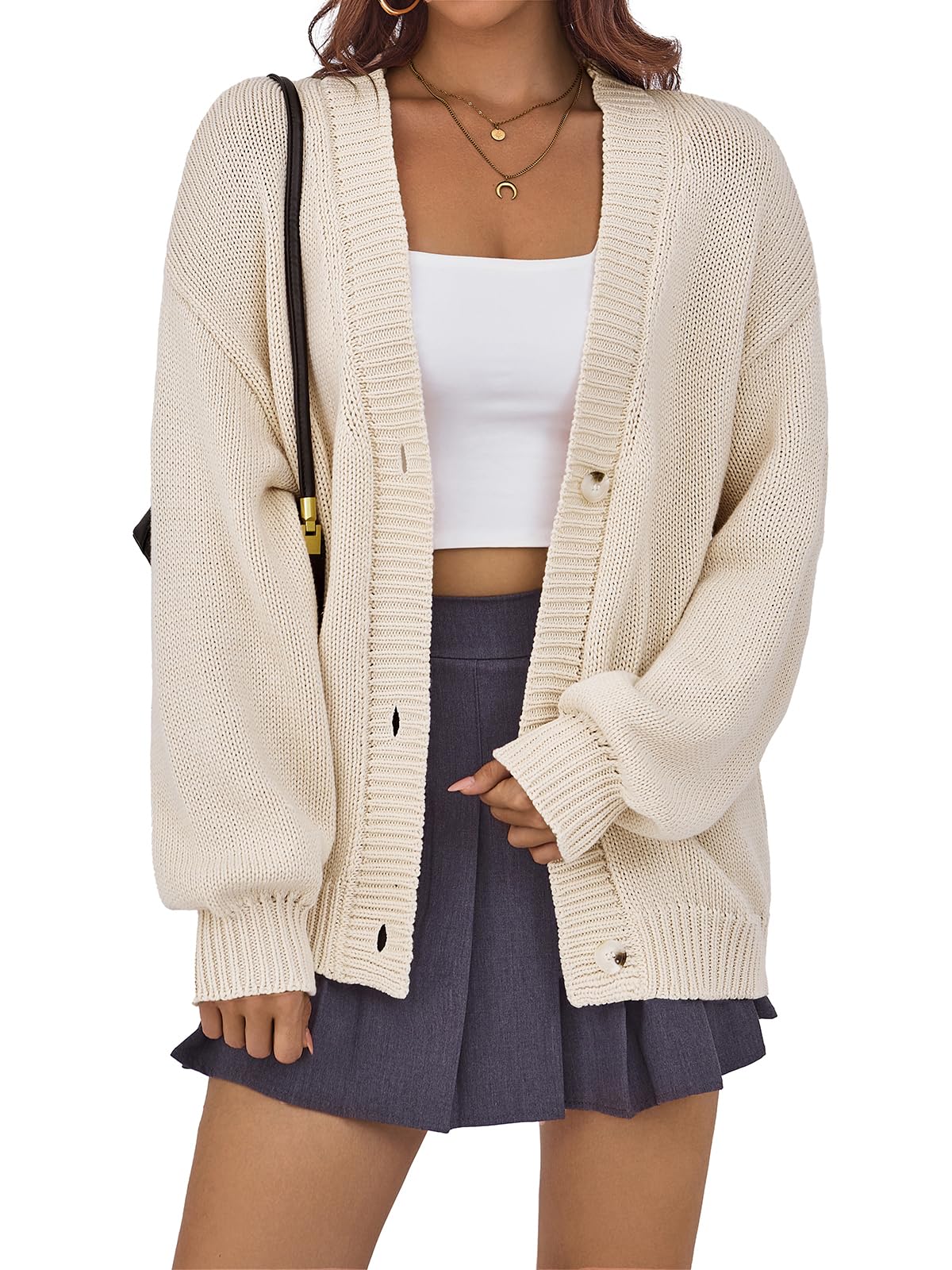 Arolina Cardigan Sweaters for Women Chunky Knit Long Sleeve Button Down Sweater 2025 Fall Trendy Oversized Jacket Coats