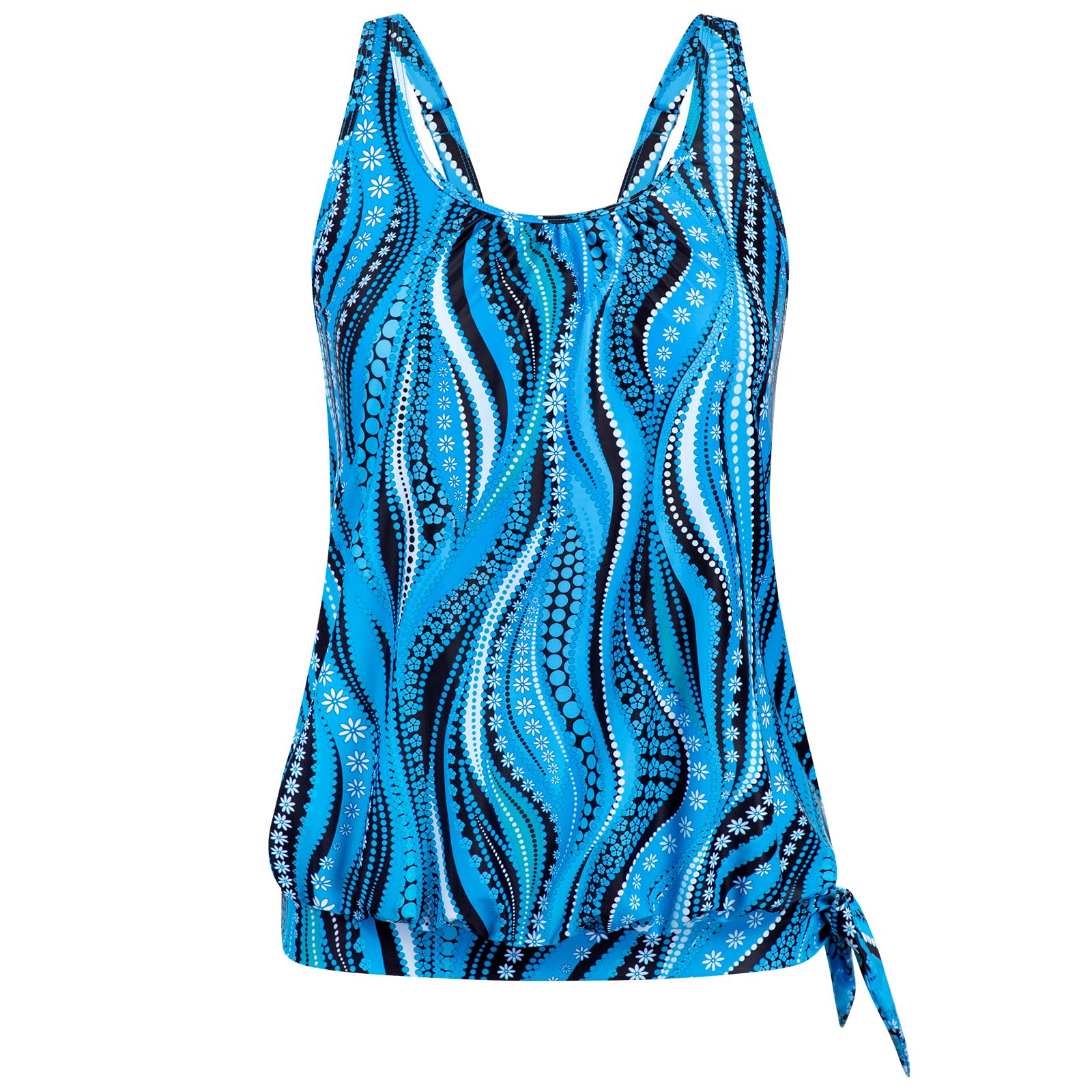 Arolina Tankini Tops for Women Modest Swim Tops Only Bathing Suit with Side Straps No Bottom (S-22W)