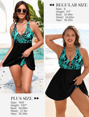 Arolina Women's One Piece Swimsuit Tummy Control Bathing Suit U Wire Slimming Swim Dress Plus Size Body Shaping Swimwear