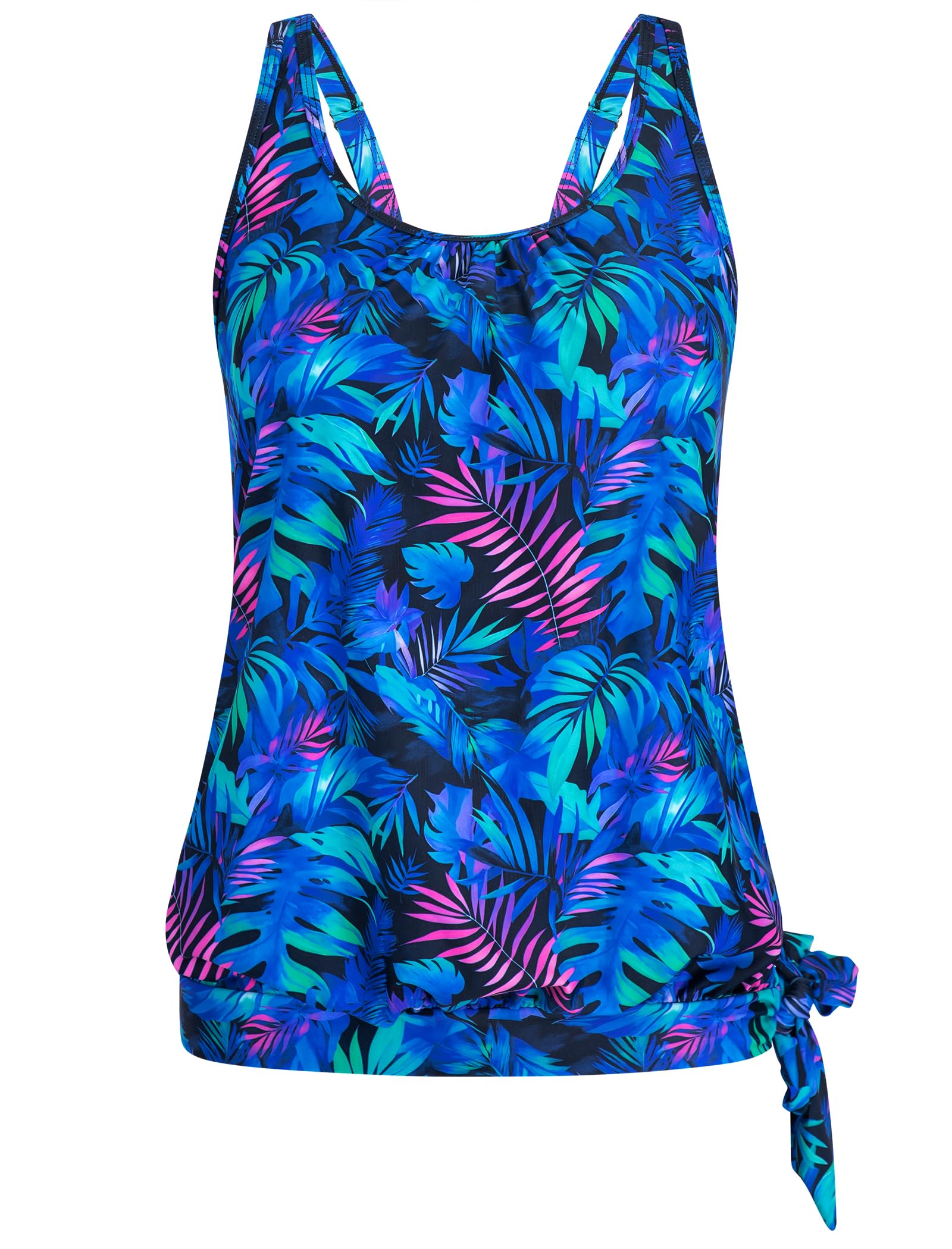 Arolina Tankini Tops for Women Modest Swim Tops Only Bathing Suit with Side Straps No Bottom (S-22W)
