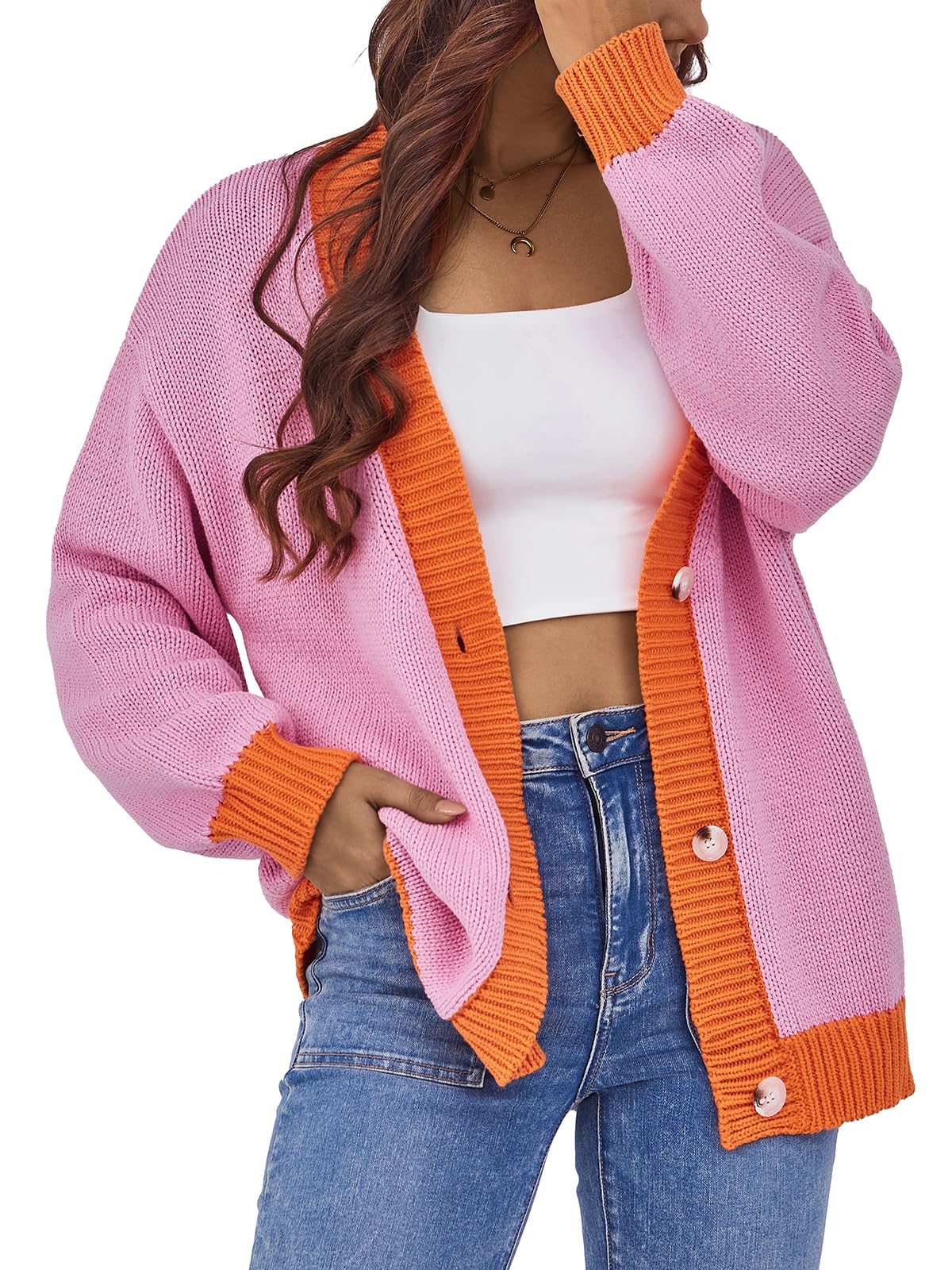 Arolina Cardigan Sweaters for Women Chunky Knit Long Sleeve Button Down Sweater 2025 Fall Trendy Oversized Jacket Coats