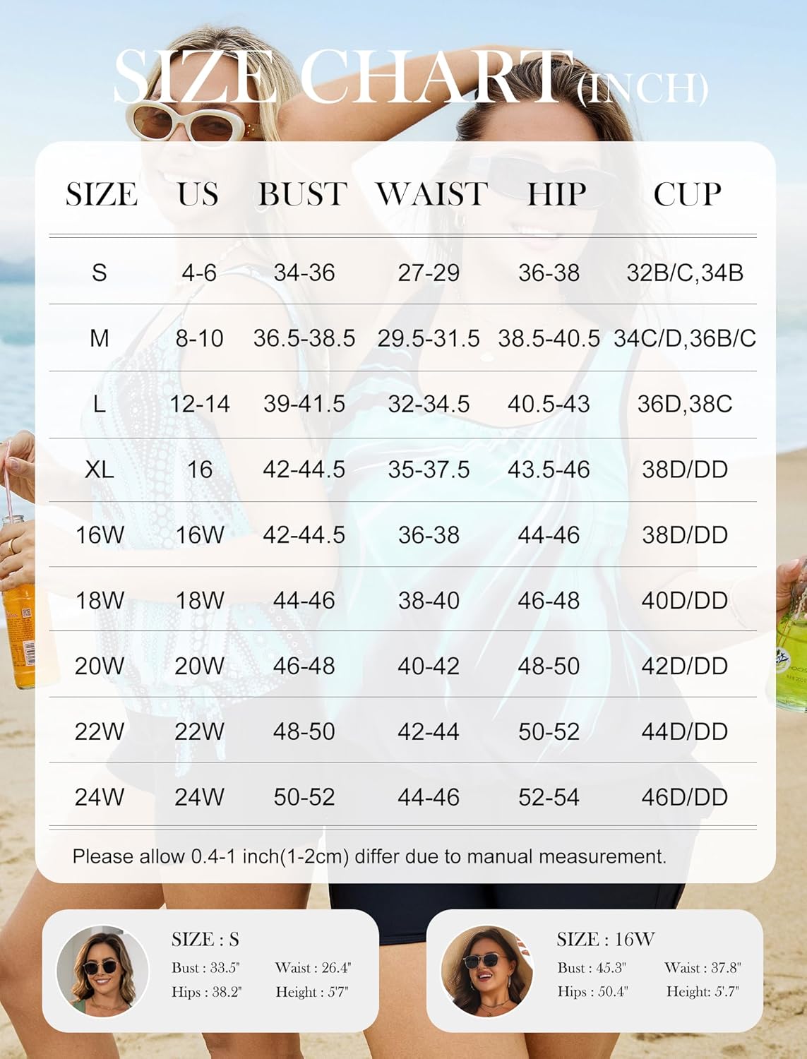 Arolina Blouson Tankini Swimsuits for Women Two Piece Modest Bathing Suit (S-24W)