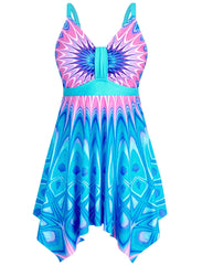Arolina Womens Plus Size Swim Dress One Piece Swimsuit Tummy Control Bathing Suit with Flowy Skirt Swimwear (S-26W)