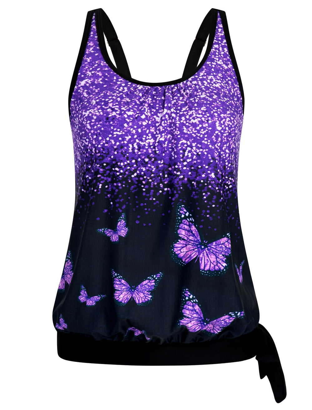 Arolina Tankini Tops for Women Modest Swim Tops Only Bathing Suit with Side Straps No Bottom (S-22W)