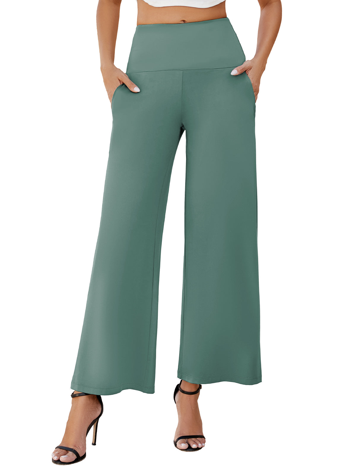 Women's Stretchy Wide Leg Palazzo Lounge Pants