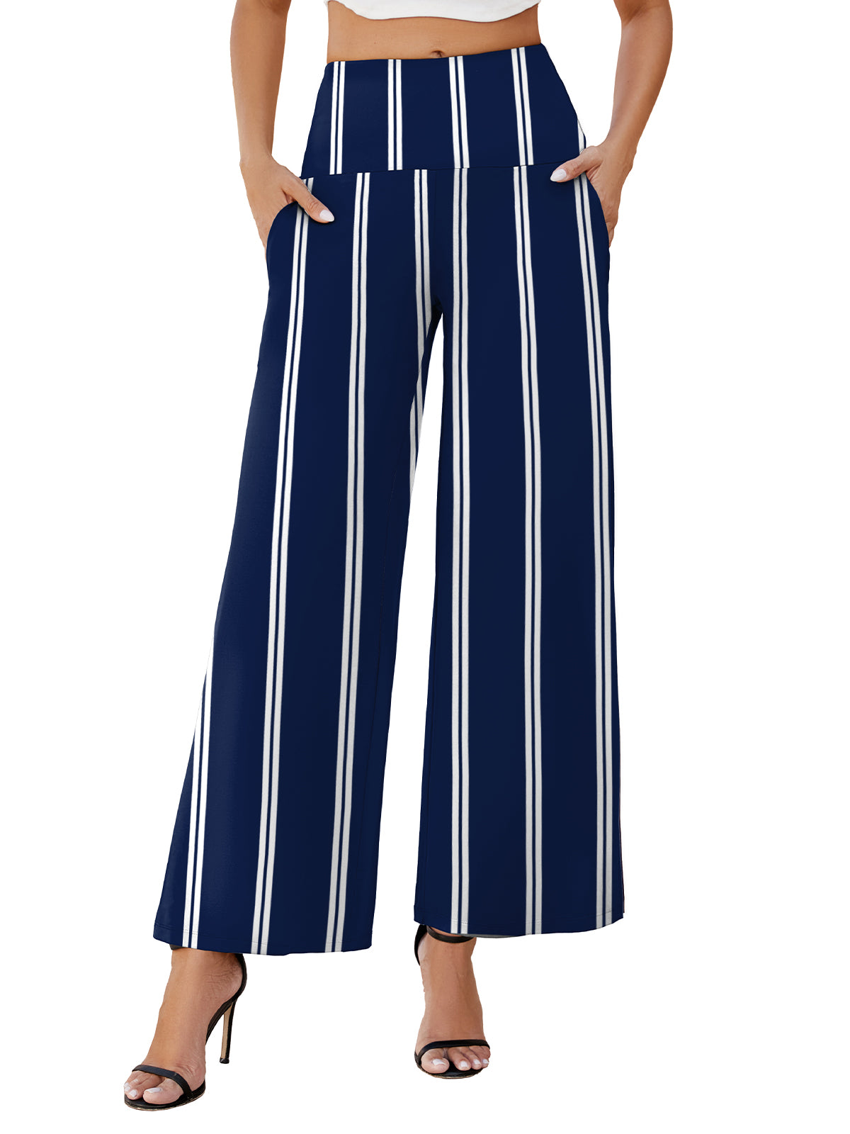 Women's Stretchy Wide Leg Palazzo Lounge Pants