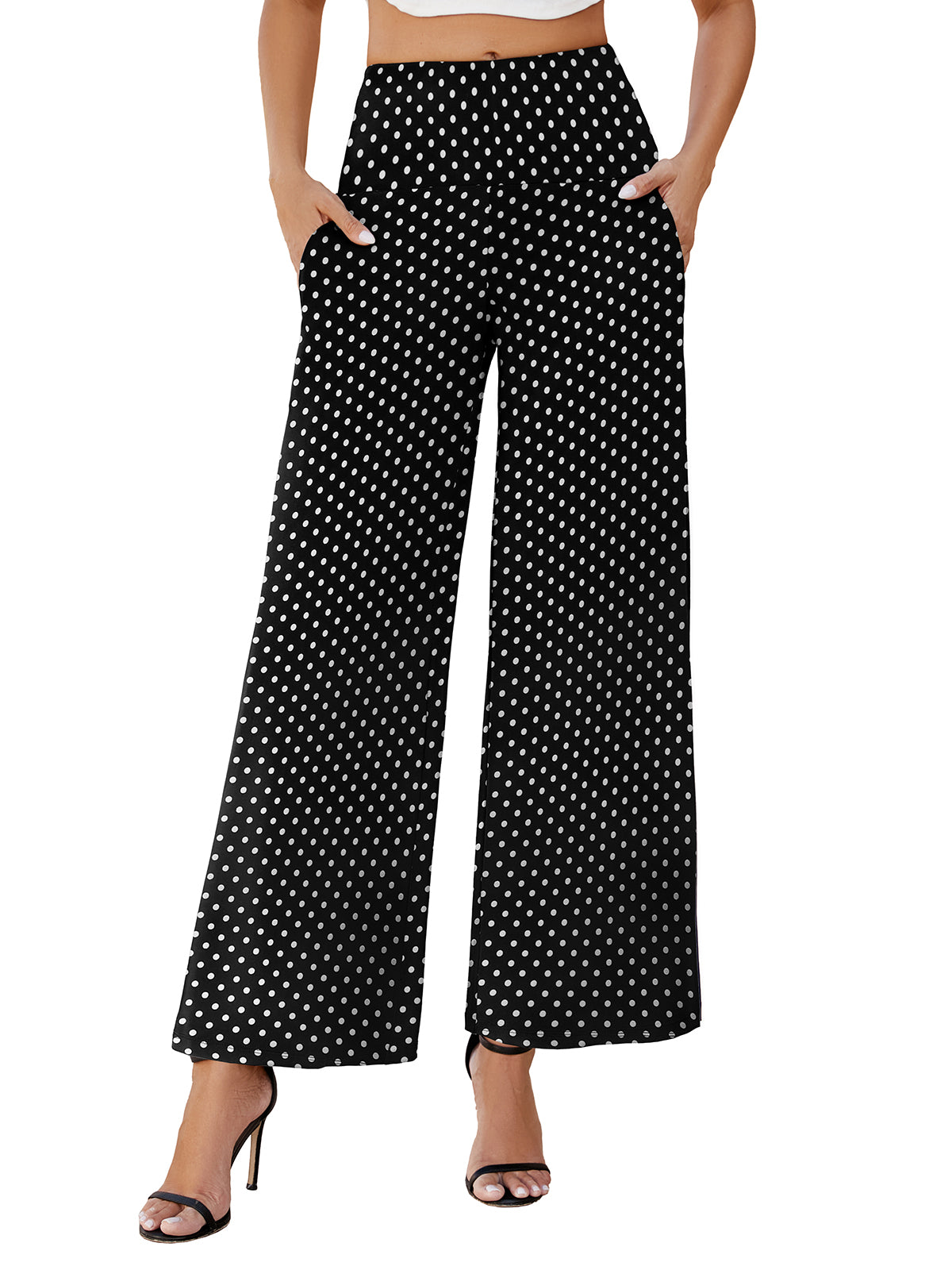 Women's Stretchy Wide Leg Palazzo Lounge Pants